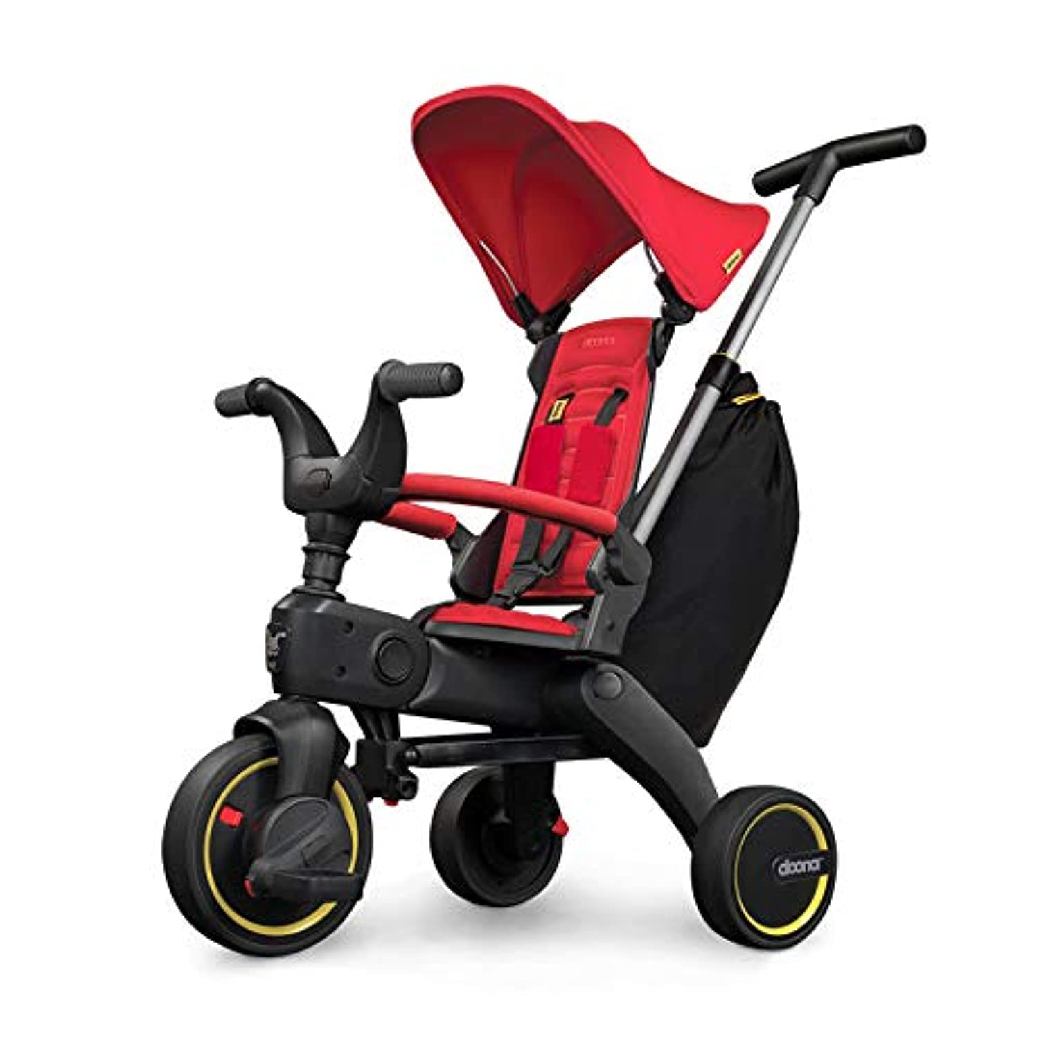 DoonaLiki Trike S3 Toddler Stroller Trike - Flame Red | 3-Second Foldable Trike with Adjustable Parent Handle & Reclining Backrest for Comfortable Toddler Strolling
