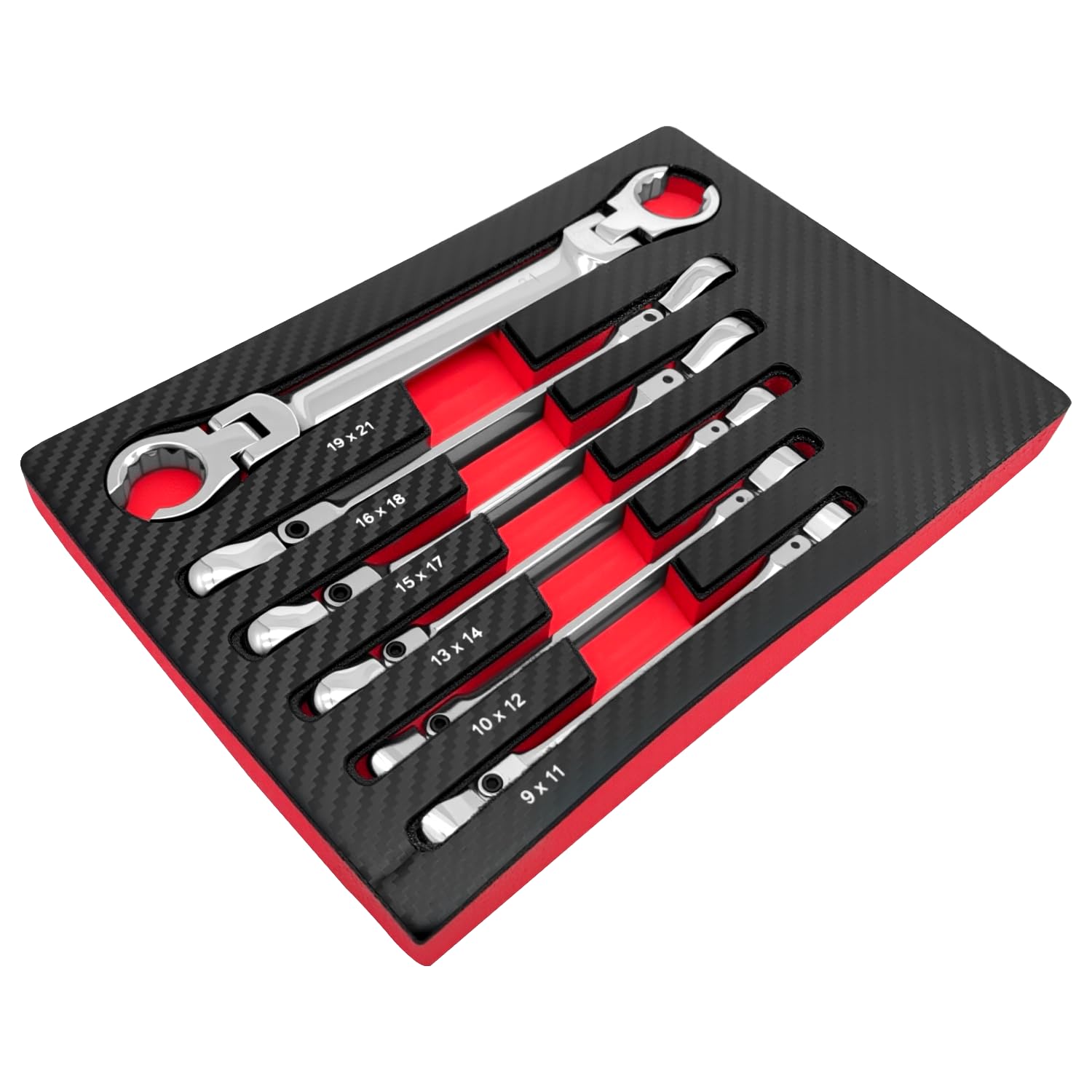 ZKTOOL 6PCS Metric Flex Head Flare Nut Wrench Set for Auto Repair