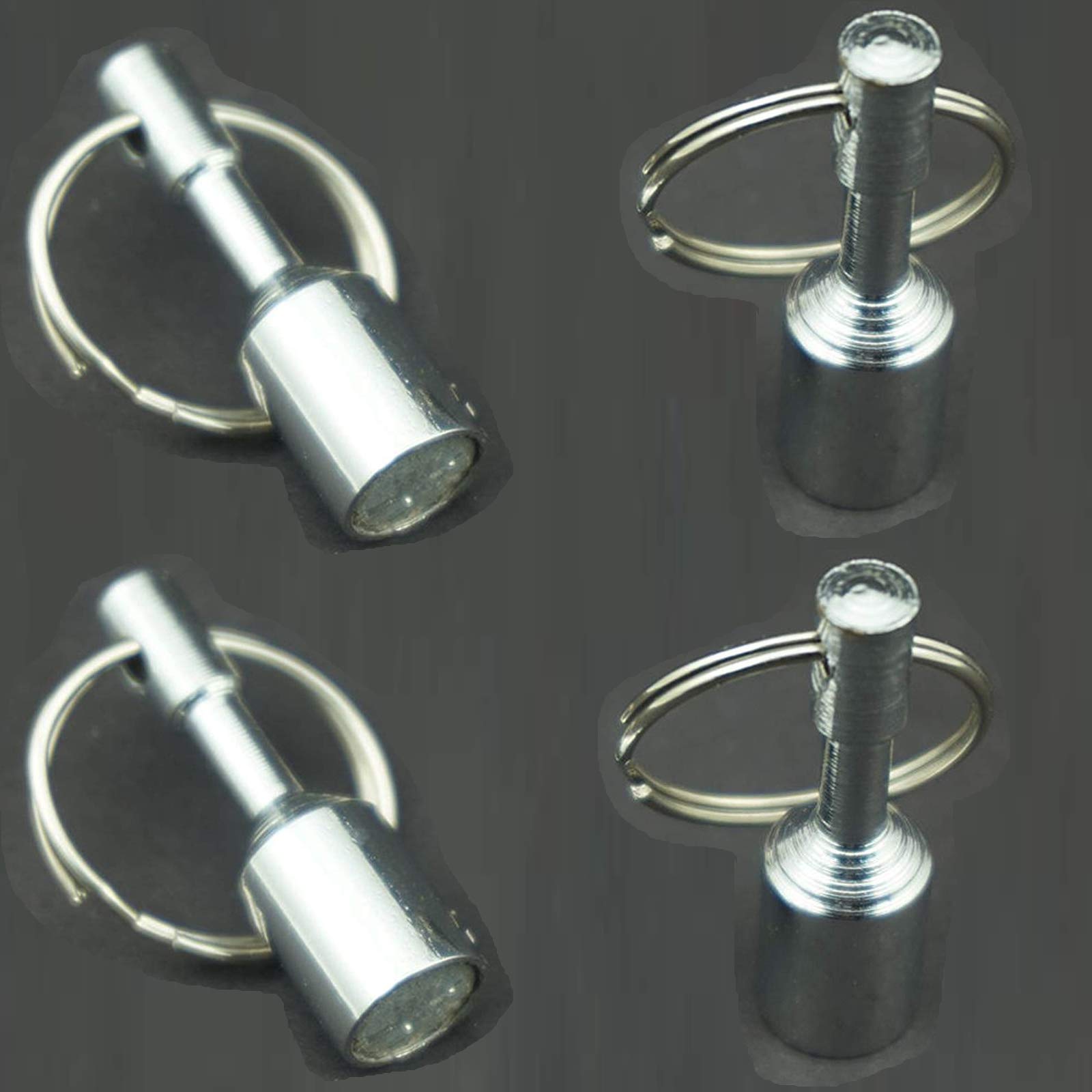 (Pack of 4) Magnetic Hook Chain Key Holder Keep Keychains? Ring Holder Jewelry Rack Hook - Without Drilling - Attached to Any Metal surfacr?Such ad The Refrigerator, Metal Door?Chairs ect.