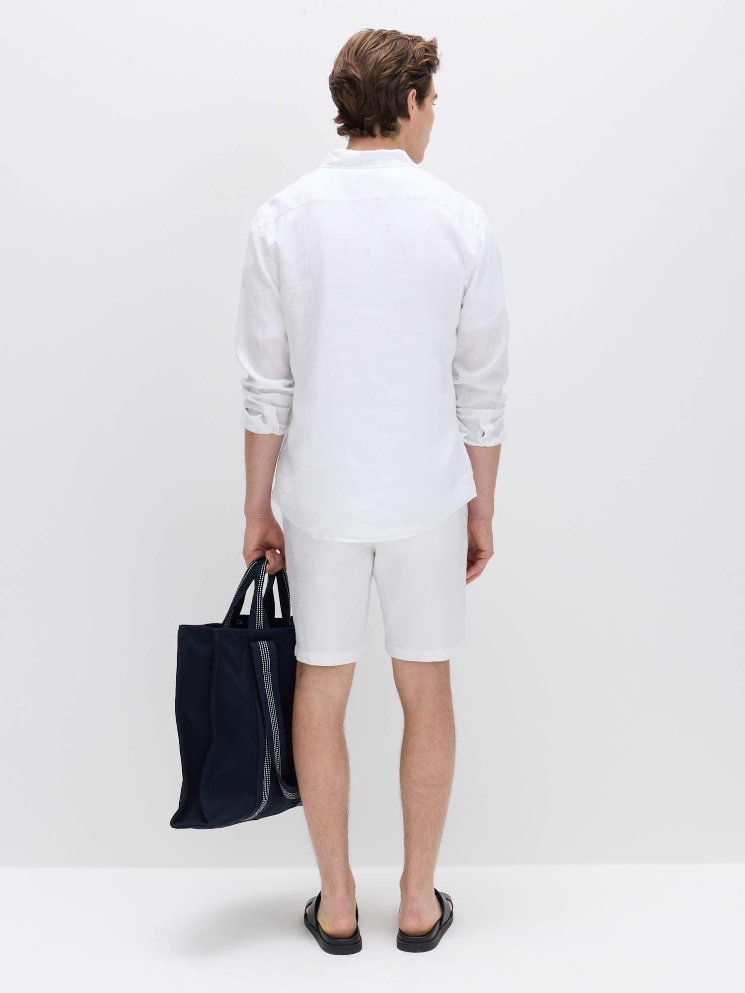Marks & Spencer Chemise Homme en Pur Lin, Coupe Standard, Respirante