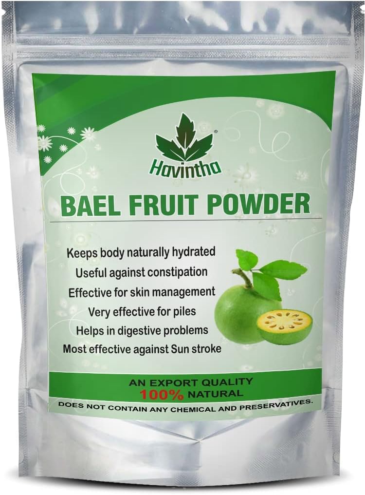 Havintha Pure Bael Fruit Powder - Natural and Nutritious Superfood for Digestive Health and Immune Support - 227gm