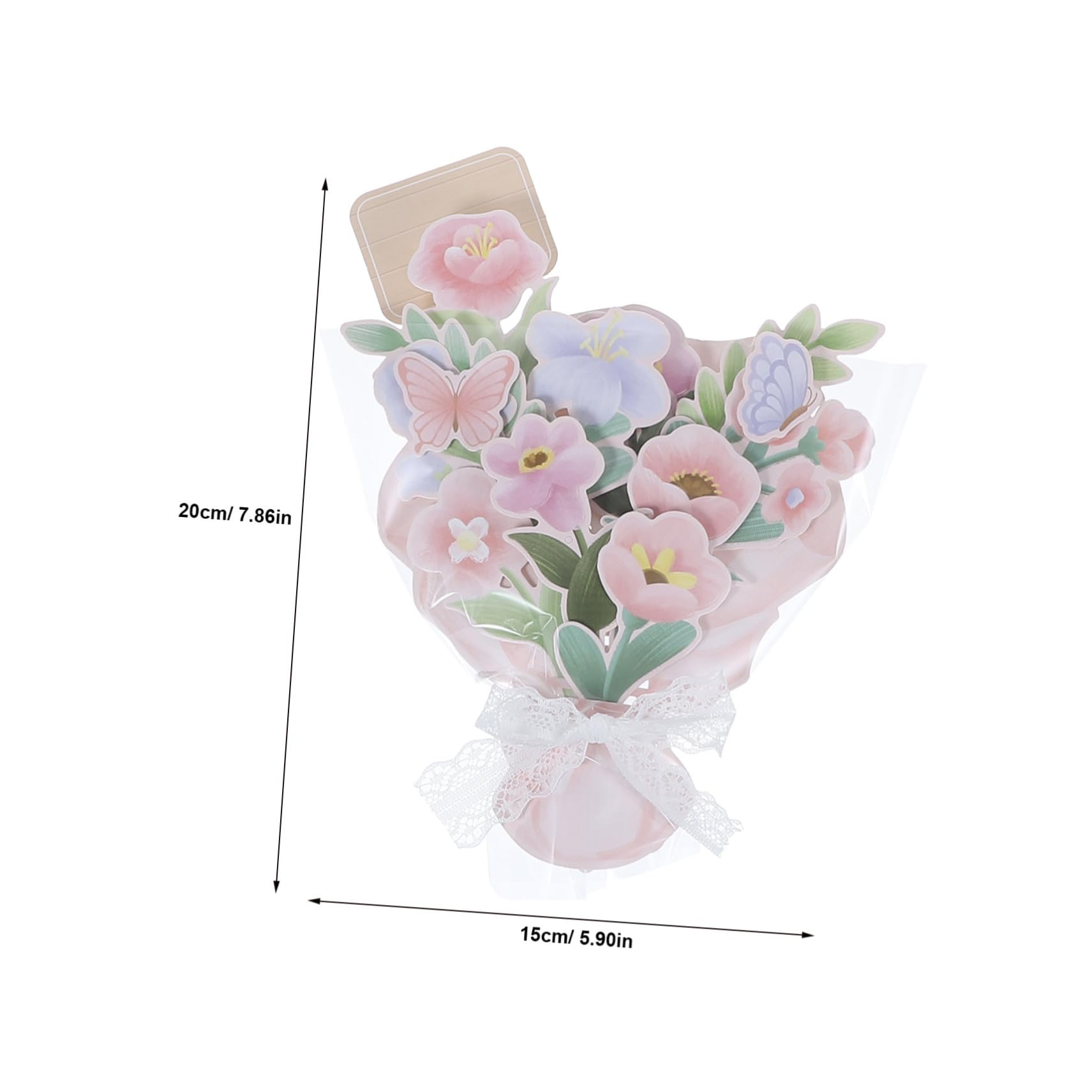 Lurrose 15piezas Tarjetas De Felicitación Papel Para Cumpleaños y Día Del Maestro De Tarjetas De Diseño De Ramo De Flores Para Agradecer y Celebrar