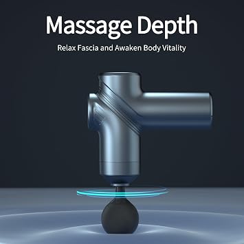 LEERCON Massage Gun Deep Tissue Mini Muscle Massager for Pain Relief, Blue