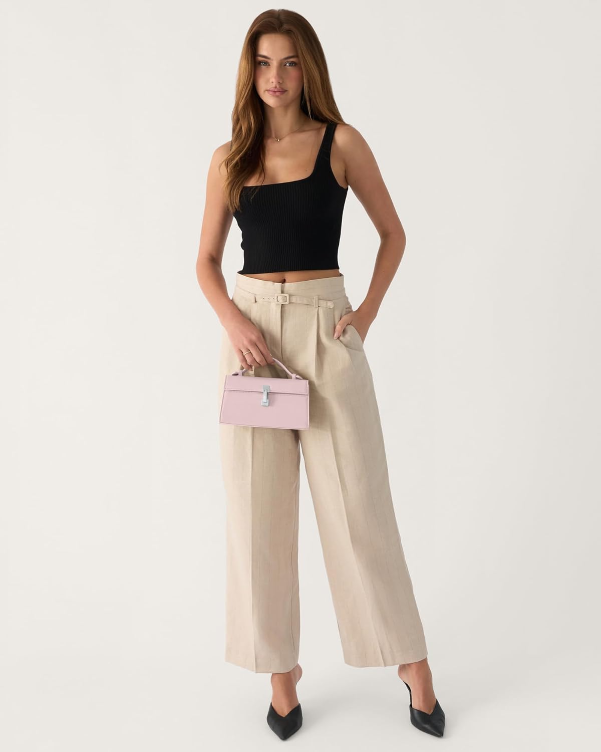 Clutch Purses for Women - Small Purse Top Handle - Evening Bag - Adjustable Crossbody Handbag - Trendy PU Leather - Image 5