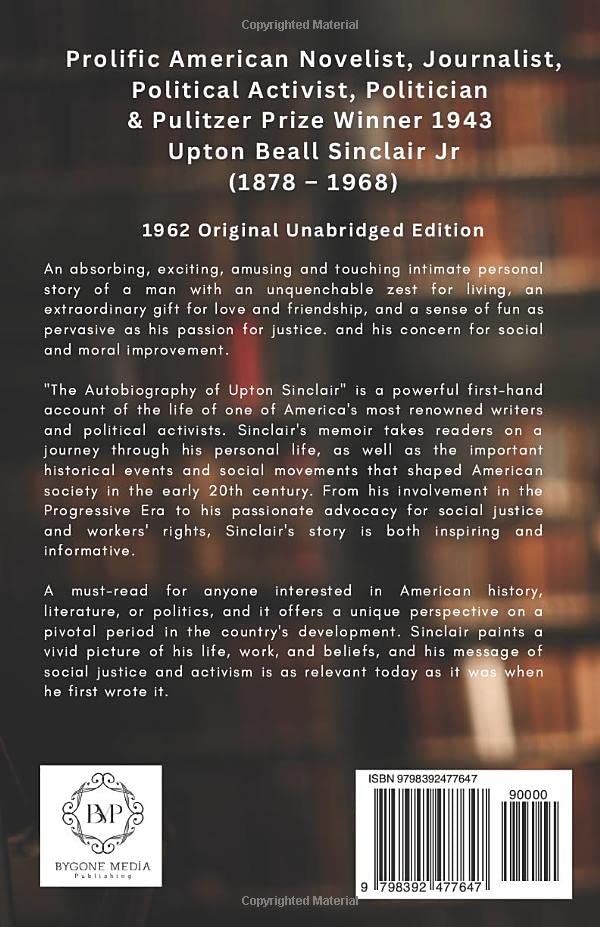 Miniatura 2 de The Autobiography of Upton Sinclair Upton Sinclairs 1962 Memoirs & Autobiography, Nonfiction Book