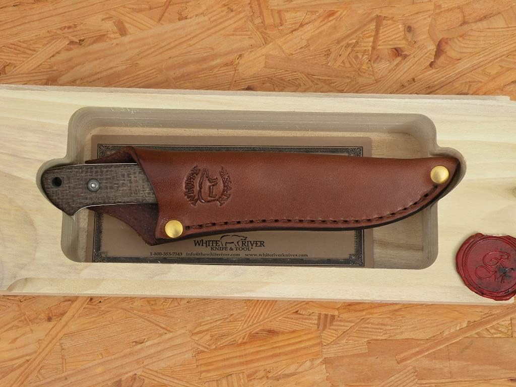 White River Small Game, Natural Burlap Micarta Handle