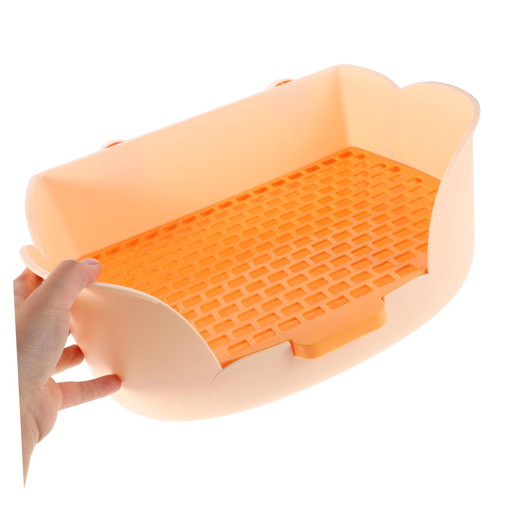 SOIMISS WC di Coniglio per Animali Domestici lettiera per furetti cucciolata di Furetto lettiere per Animali WC di Animali Domestici mangiatoia per Fieno Coniglietto plastica Arancia