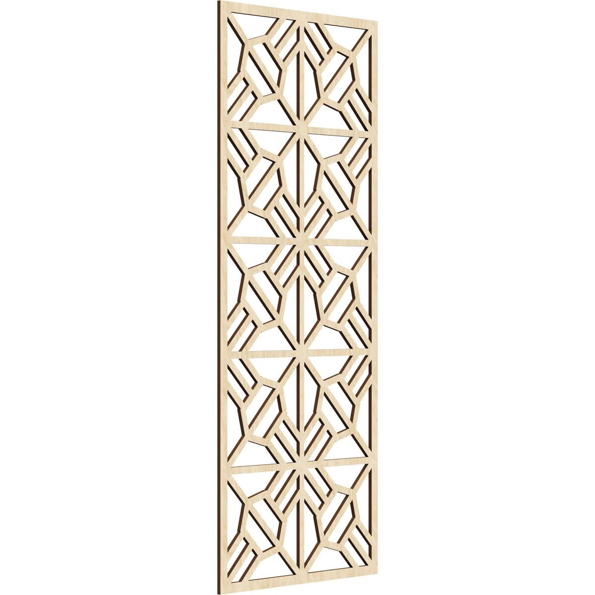 19 3/8"W x 49 3/8"H x 1/4"T Auburn Decorative Fretwork Wood Wall Panels, Birch