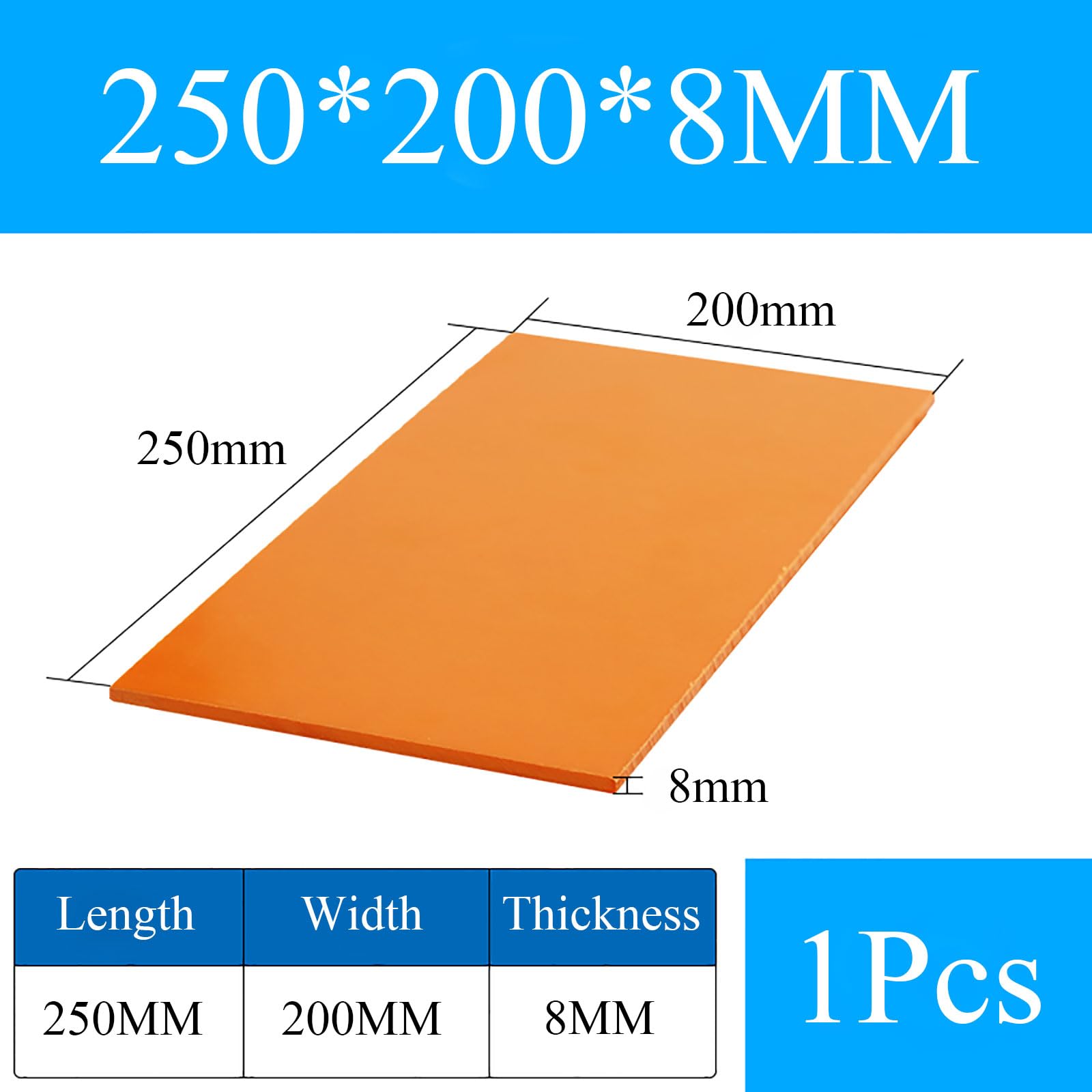 COYOUCO Bakelite Phenolic Laminated Resin Board Sheet for Electrical And Electronic Fixtures, DIY And Crafts, 8/10/12 X 250 X 200Mm,250 * 200 * 8mm