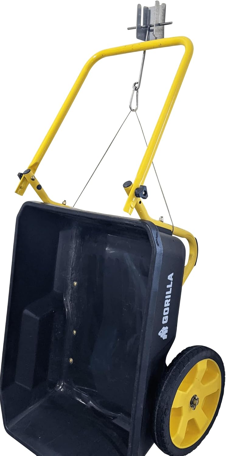 Wheelbarrow Hanger Bracket Kit – Wall Mount for Dolly and Yard Tool Storage