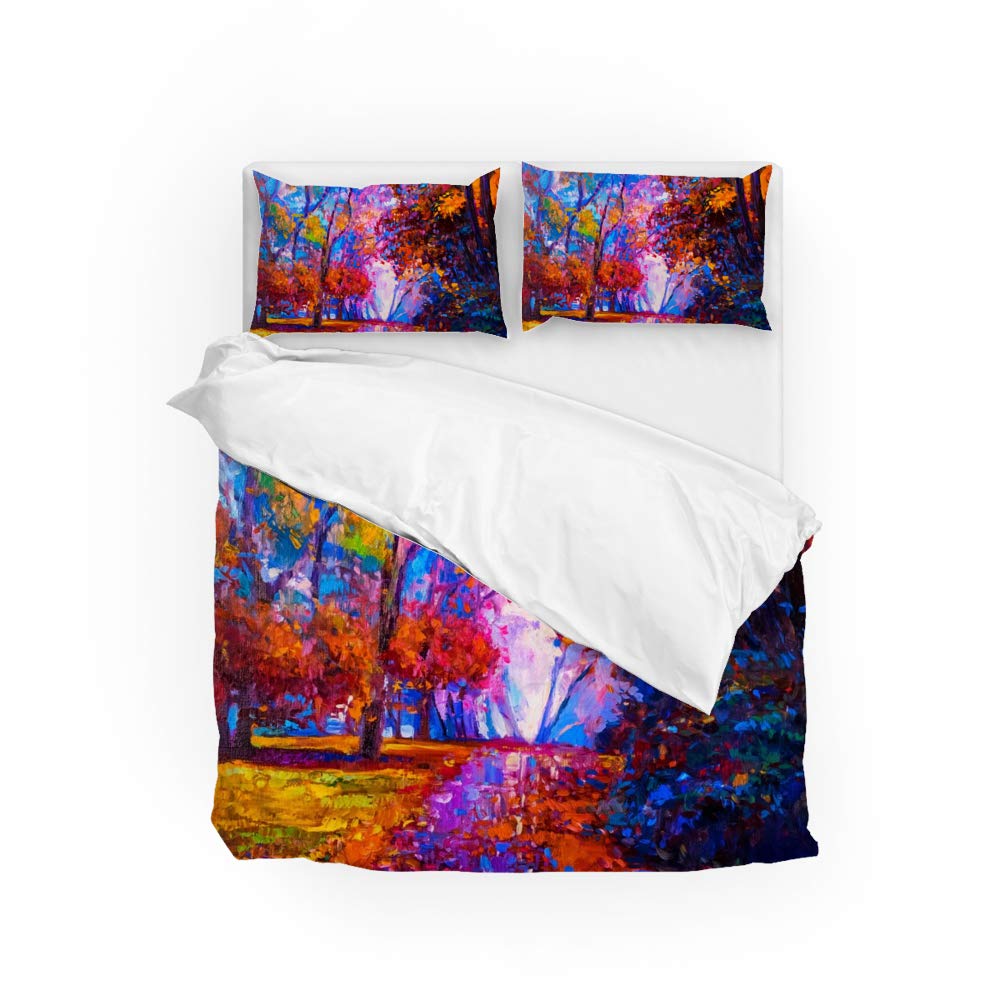 Parure de lit peinture d'automne ultra douce et résistante avec sa housse de couette