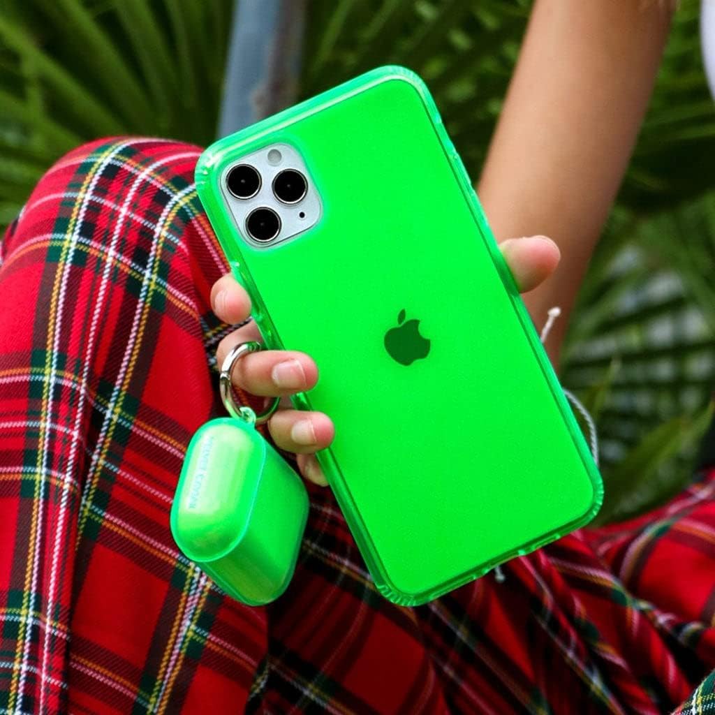 VELVET CAVIAR Clear Case for iPhone 12 Pro Max [8ft Drop Tested] (Neon Green)