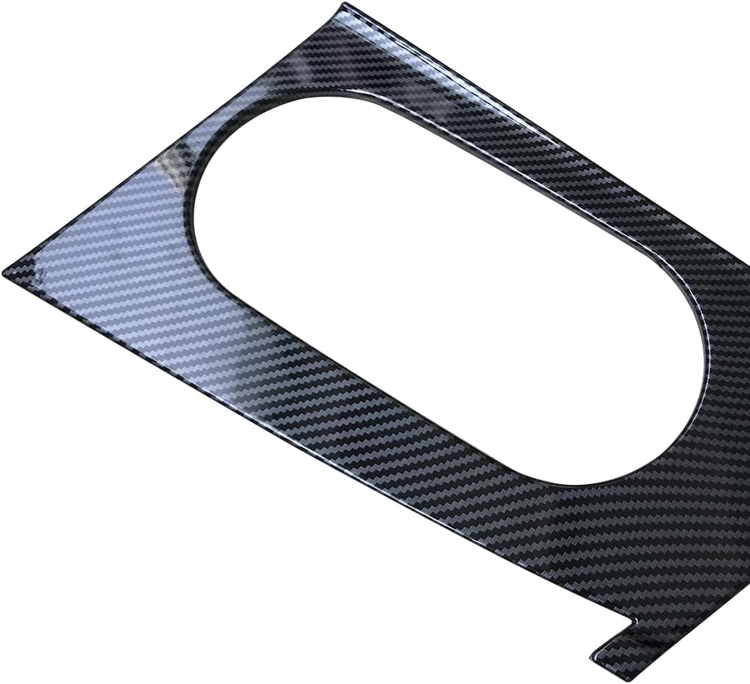 ruihe Carbon Fiber Color Car Gear Shift Knob Console Panel Trims Cup Holder Frame Cover Compatible with Fit for Hyundai Elantra 2021 2022 2023 2024 Electrical Park Brake Version