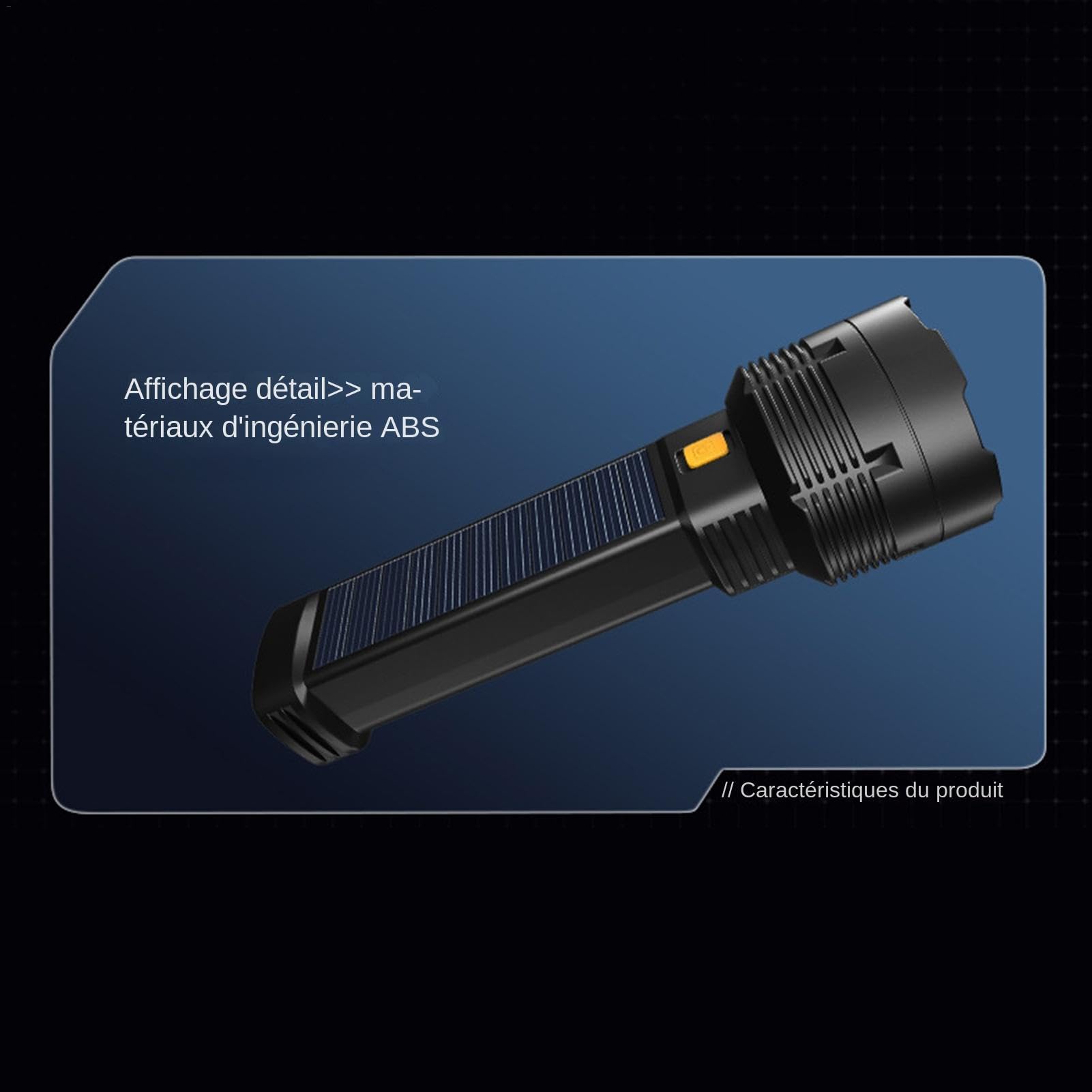 Torce elettriche per il campeggio, torcia elettrica a energia solare | Torcia portatile ricaricabile a carica solare,Torcia a lunga portata per la casa, multifunzione per la casa