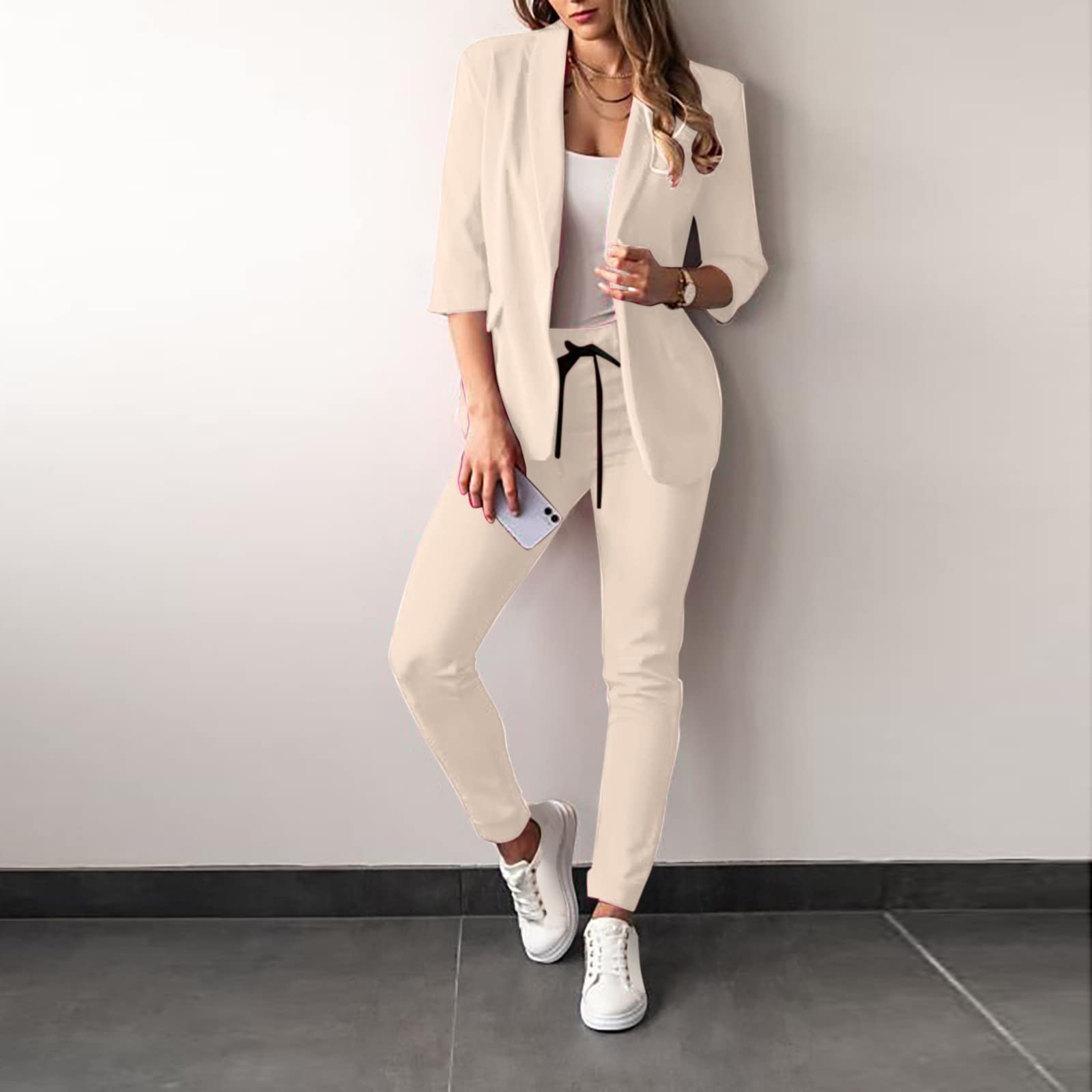 Traje de pantalón para mujer, festivo y elegante, traje de negocios, conjunto de tallas grandes, trajes de pantalón de boda, traje de ocio, dos piezas, chaqueta deportiva ligera, pantalones de traje
