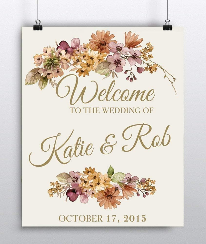 Personalized Wedding Welcome Sign - Wedding Reception Sign - Custom Wedding Decoration - Wedding Decor