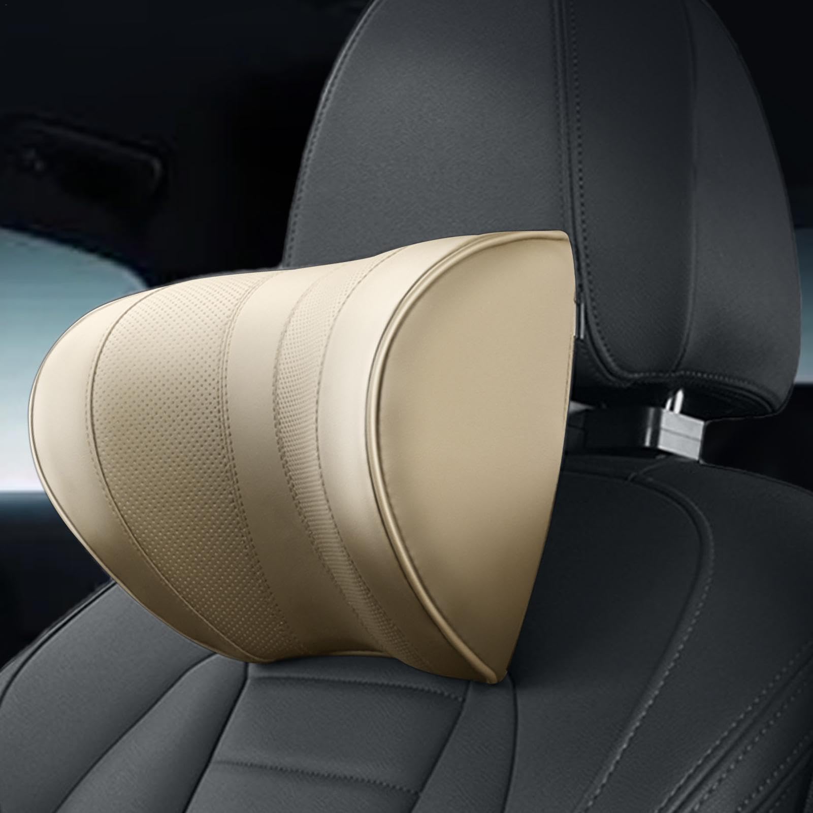 Cuscino per il collo 'auto, cuscino poggiatesta per auto, cuscino di supporto per il collo regolabile, morbido e traspirante, cuscino ergonomico per poggiatesta 'auto, comodo da viaggio | supporto per il collo regolabile, morbido e traspirante, cuscino er