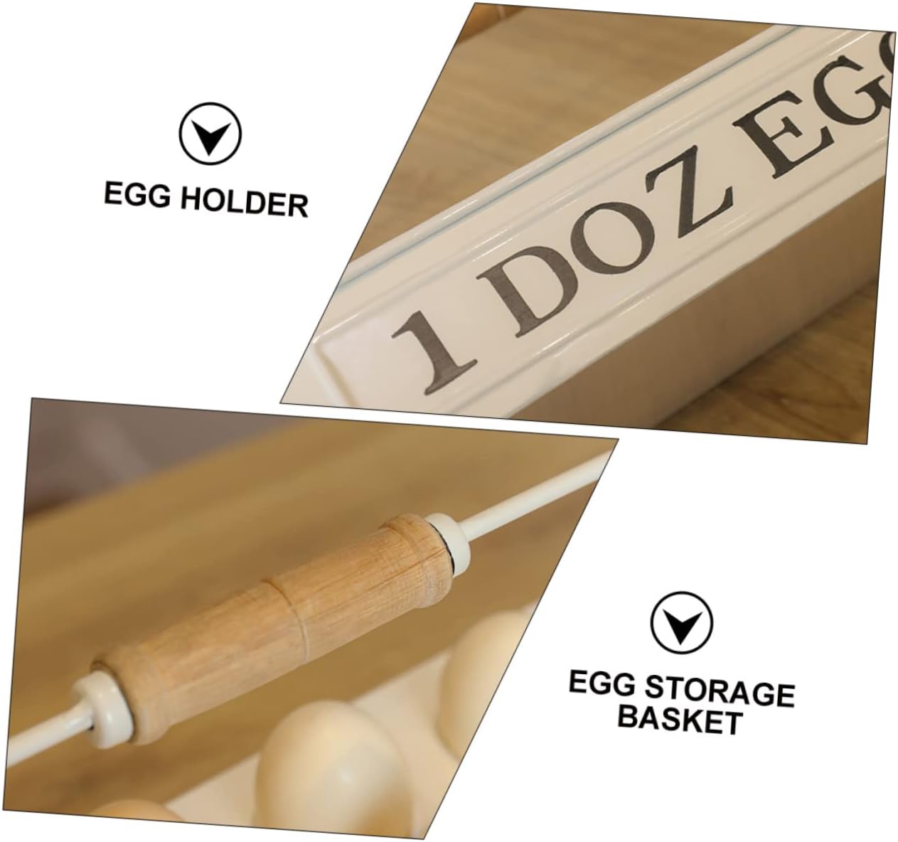 generic 1pc Portable Egg Tray Egg Display Stand Egg Holder Eggs Storage Tray Egg Storage Holder Egg Carrier Tray Farm Egg Cartons Travel Multiple Slots Wooden White Egg Plate, Parent