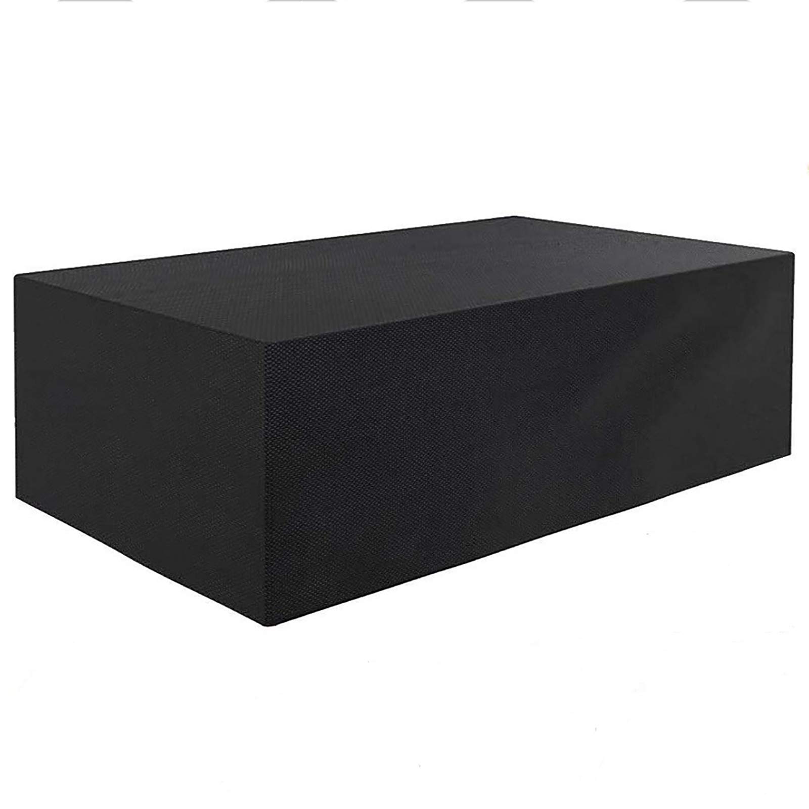 Housse table de jardin rectangle 244x244x90 cm bâche noire