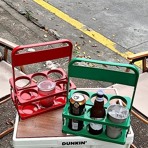 Camping Picnic Foldable Beer Rack Beer Portable Storage Basket, Blue - Image 3