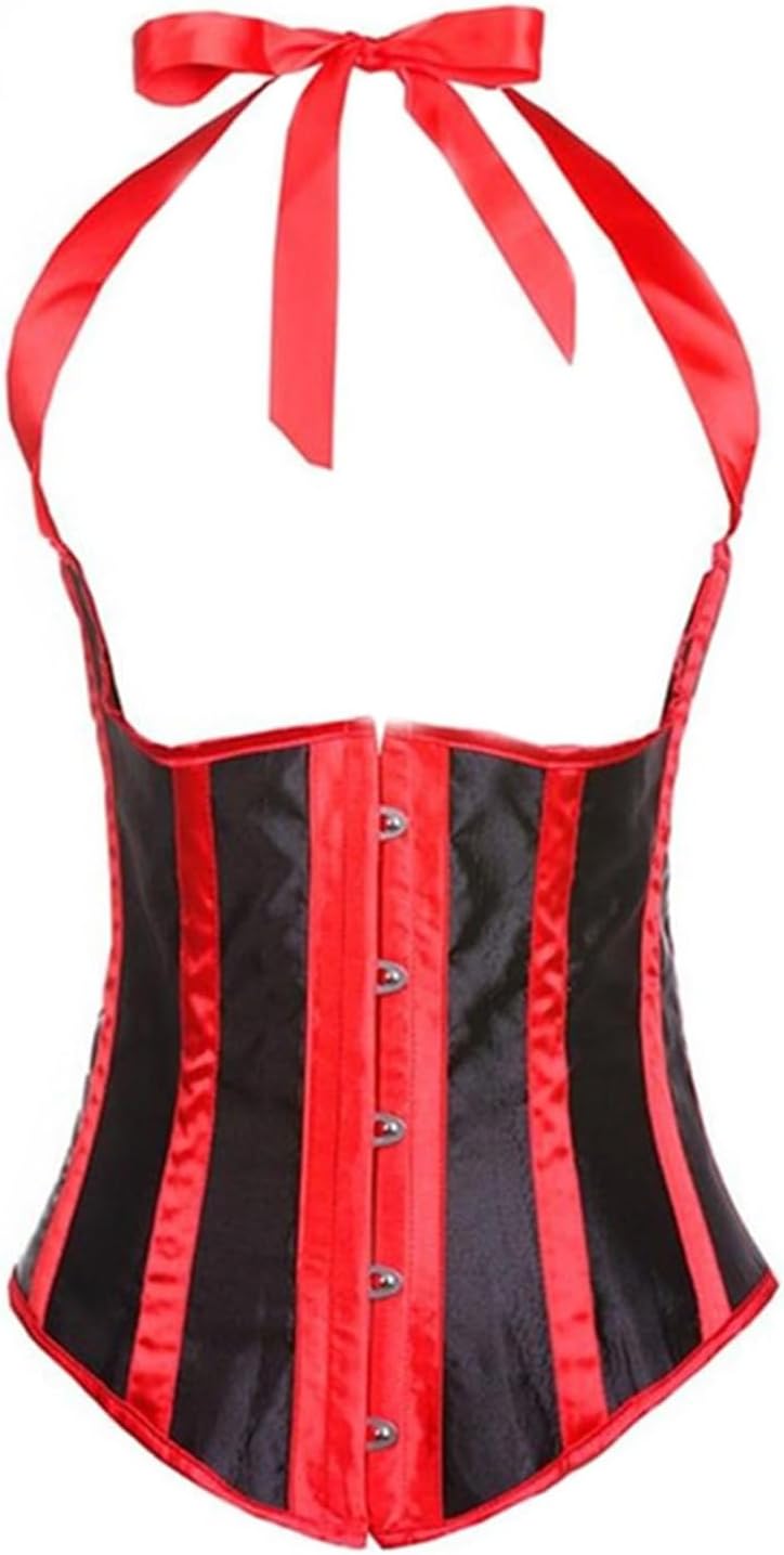 Underbust Corset basques and Corsets plus size bustier halter stripe women top victorian costumes