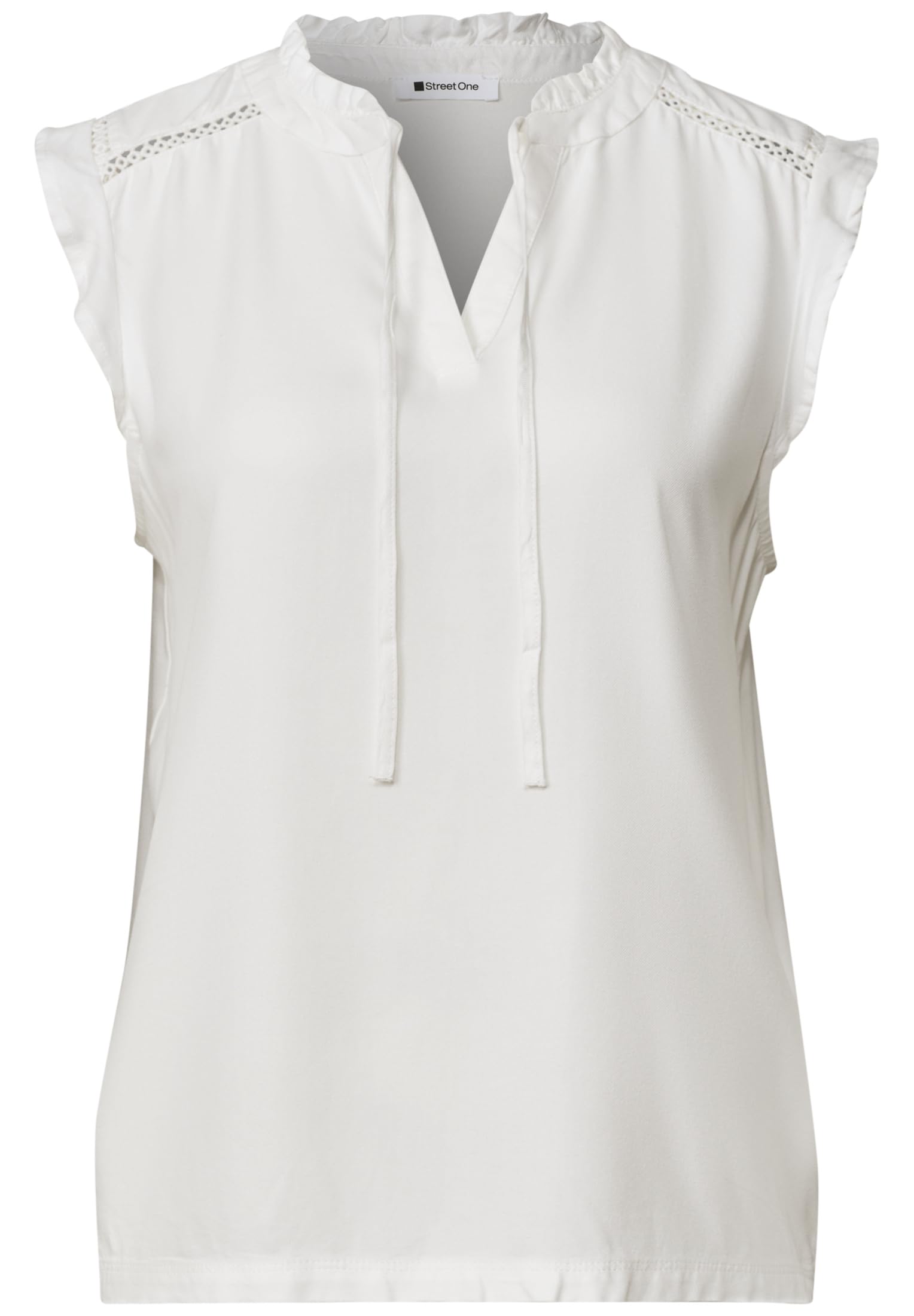 Street One 3230487 Top con Mezcla de Textura y Detalles de Crochet Mujer (Pack de 1)
