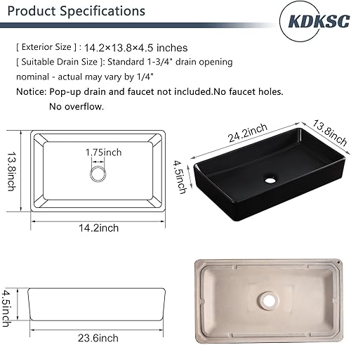 Vista 111 de Small Bathroom Vessel Sink 12"x12" Round Bathroom Sink White Ceramic Bathroom Sinks Modern Above Counter Art Basin