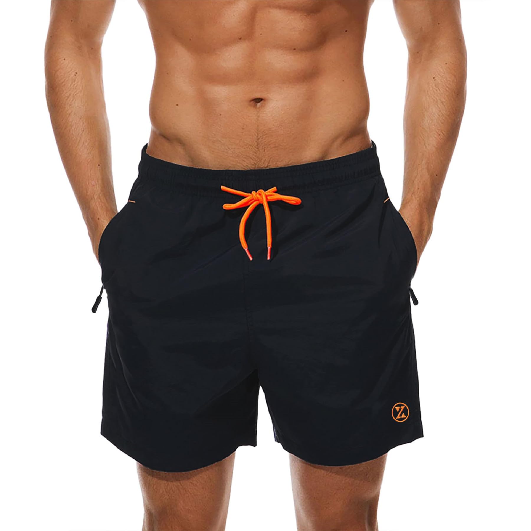 ZOXOZ Badehose Herren Schnelltrocknend Badeshorts mit Mesh-Futter und Reißverschlusstasche