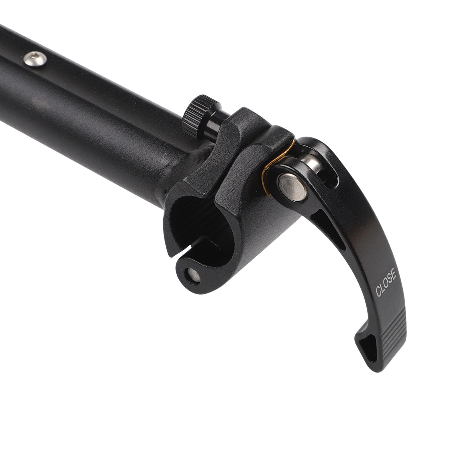 Manubrio pieghevole in lega di alluminio per bicicletta, a sgancio rapido, regolabile, per bici elettrica e scooter, estensore per forcella anteriore leggera, nero argento (nero A)