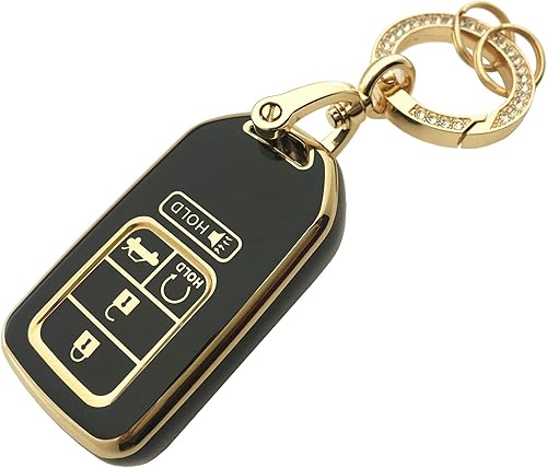 Miniatura 6 de Funda para llavero Honda con llavero de TPU suave, protección completa, compatible con Honda Accord Civic CR-V CRV Pilot Passport Insight EX EX-L