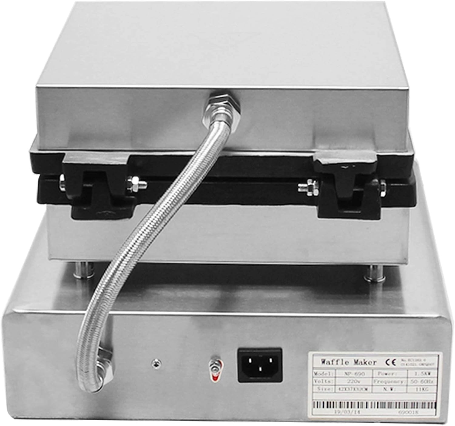 16pcs Mini Waffle Maker Round Waffle Stove Waffle Making Machine Non-Stick Waffle Iron Baker (220V) (220V)