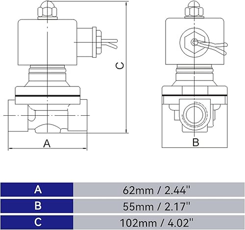 Miniatura 3 de HFS válvula solenoide eléctrica 110 vatios Ac o 12 vatios Dc para agua, aire, gas, combustibles Nc - 14, 12, 34 pulgadas, 1 pulgada NPT disponible,