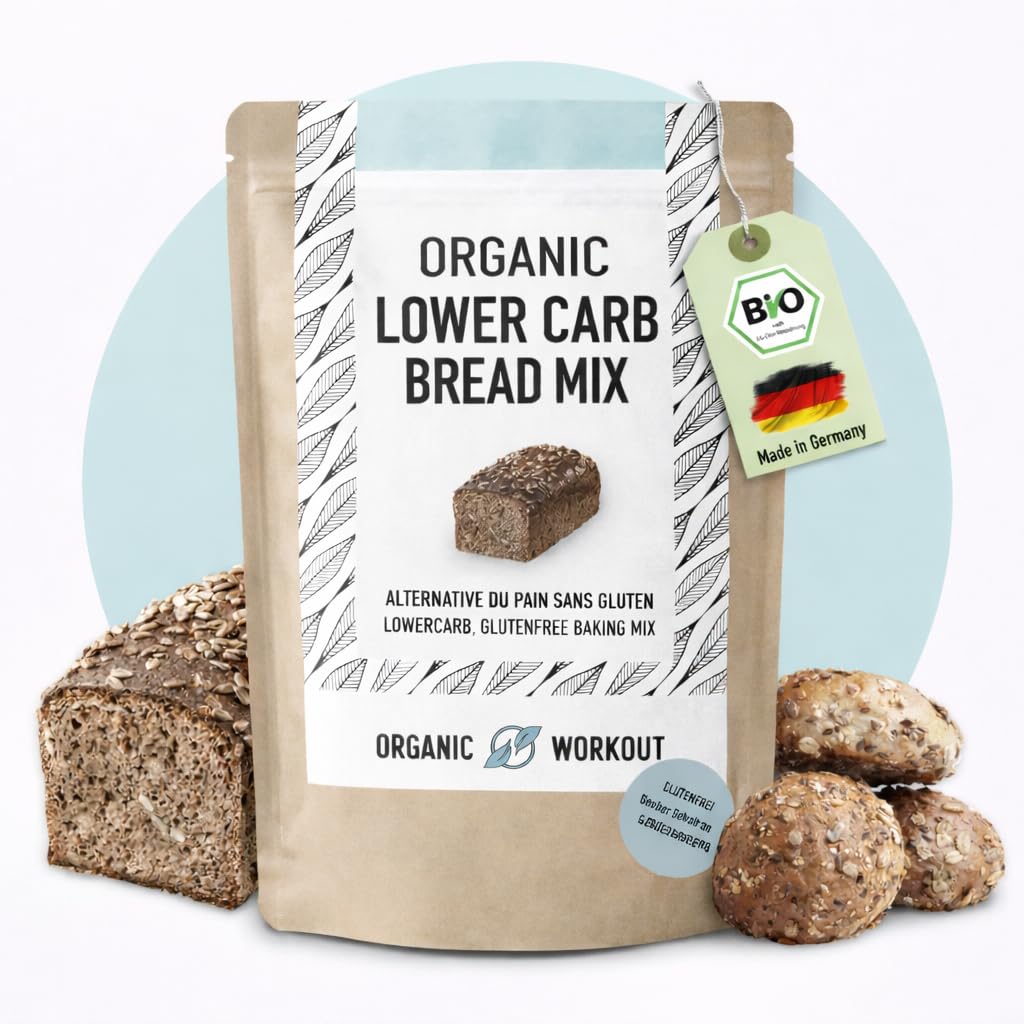 Low-Carb Bread Mix 350g – 100% Organic, Gluten-Free, Vegan, High in Protein, No Added Sugar or Preservatives, Suitable for Keto and Weight loss diets, German Bread … (350g / 1 Pack)