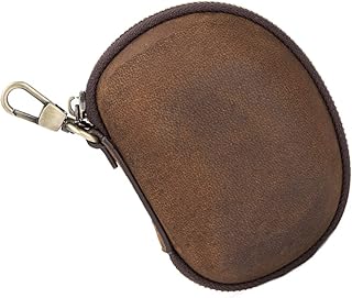 1 Peça Bolsa De Moedas De Couro Genuíno Bolsa De Moedas Femininas Carteiras Femininas Porta-Moedas Vintage Bolsa De Moedas Organizador De Fone De Ouvido Com Zíper Bolsa De Moedas