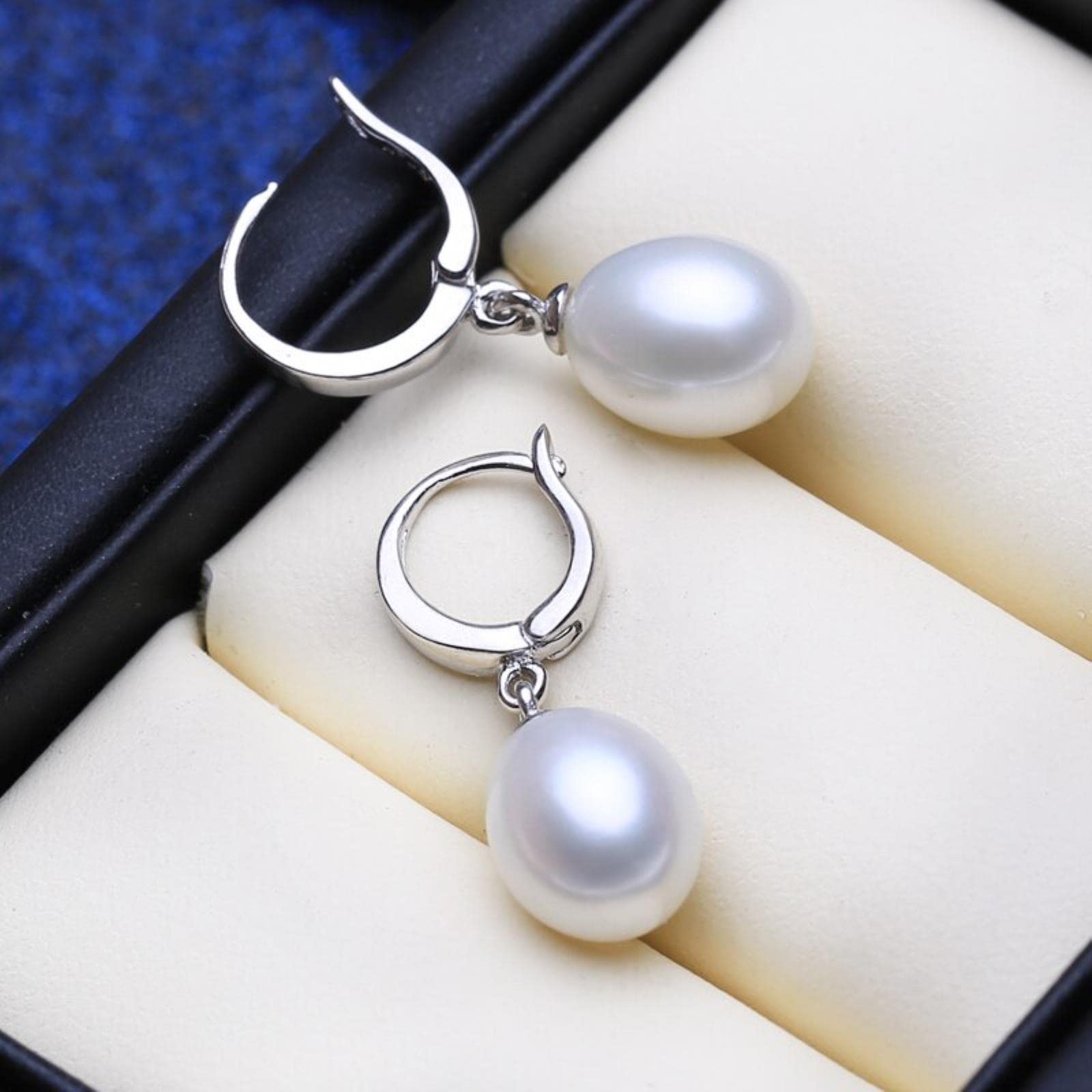Conjuntos De Joyería De Plata De Ley 925, Pendientes Colgantes De Perlas Naturales, Collares Con Colgante Personalizado Para Mujer, Gargantilla, Collar