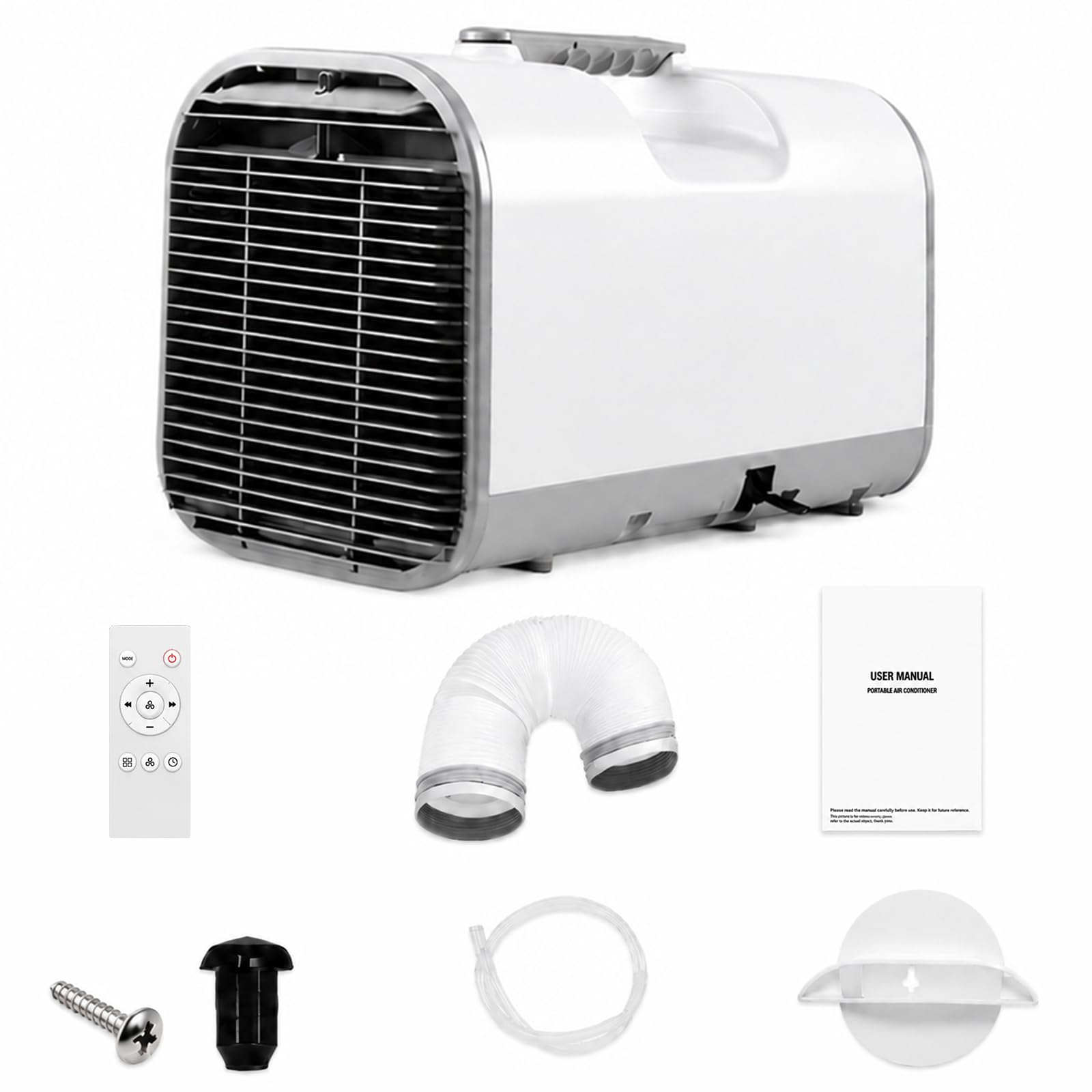 FgdVrelnor Portable Tent Air Conditioner 4000 BTU, Windowless AC for Tent, RV, Truck, Van, Car, Garage, 4-in-1 Quiet Small AC Unit with 420W Low Power, Indoor & Outdoor Use