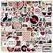 200PCS Downtown Girl Stickers Aesthetic, Trendy Stickers for Girls Teens Red and Black Downtown Girl Sticker Journal Laptop Urban Fashion Party Favor Room Decor