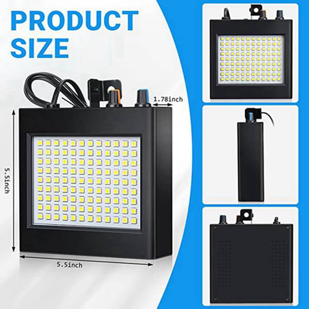 4 Luces EstroboscóPicas Blancas 108 Bombillas LED Brillantes Luces de Fiesta Luces para Sala de Fiestas Escenario Baile CumpleañOs DJ Bar Show Enchufe de la UE
