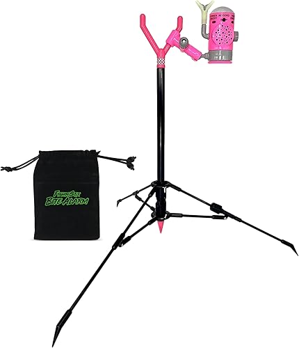 Miniatura 10 de FISHIN' STIX - Kit listo para pescar, incluye soporte para caña de 30 pulgadas, trípode de soporte todo terreno y alarma de mordida
