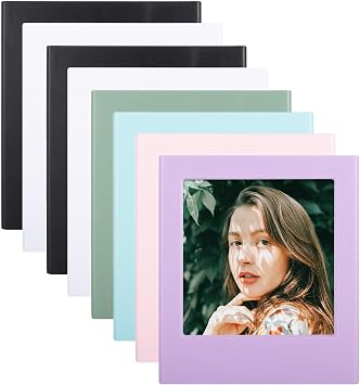 8 Packs Magnetic Photo Frame for Polaroid Now/OneStep2/Flip/Lab/i-Type/600/SX-70 Instant Camera Film, 4.25x3.5 Photo Refrigerator Magnet Frame - Display Small Picture Frames - Colorful