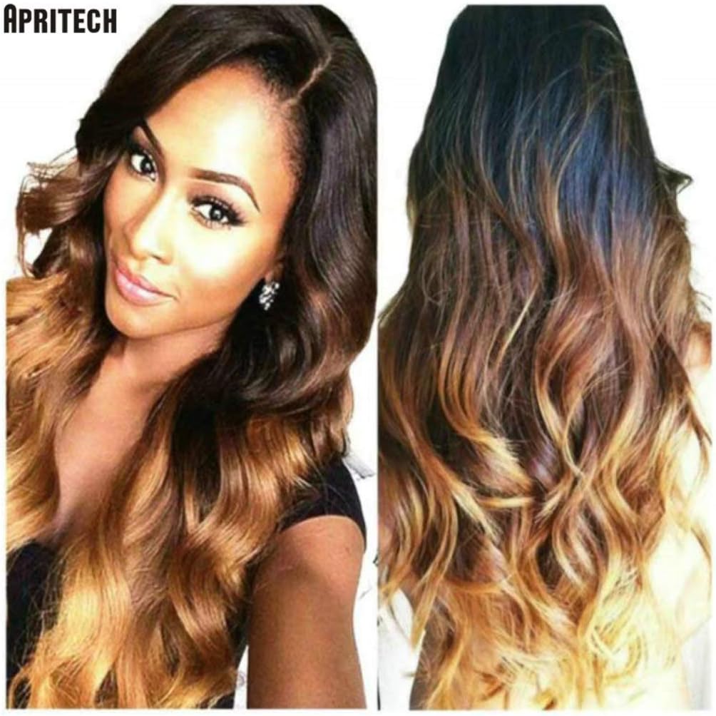 APRITECH® Long curly Wigs Cosplay wigs Ombre wig hair extensions Synthetic Wig natural High Quality Wig with Free Wig Cap