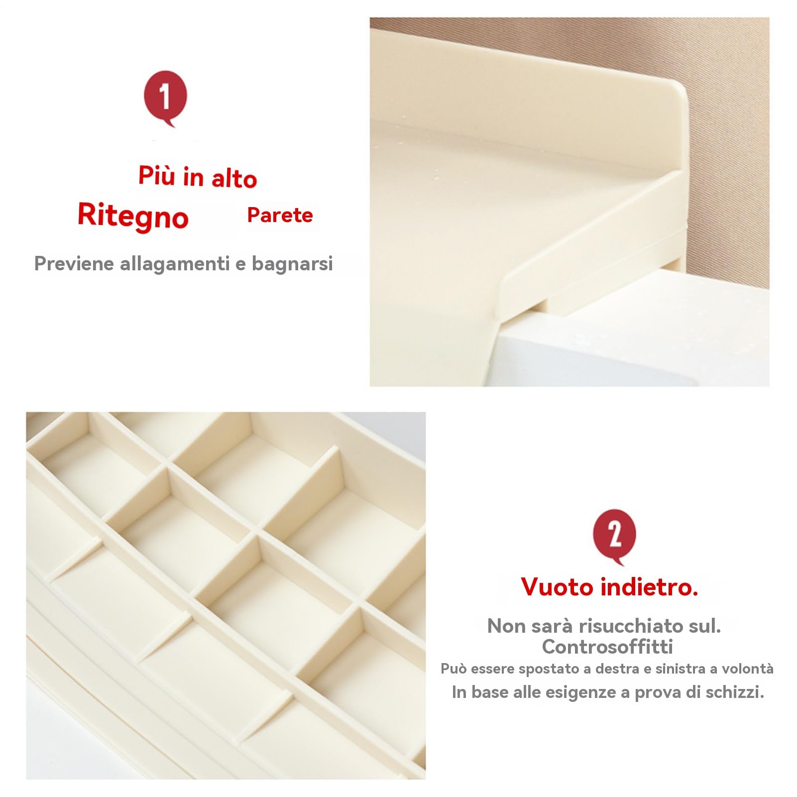 Generico Paraspruzzi Acqua Lavello Cucina Barriera Antischizzo