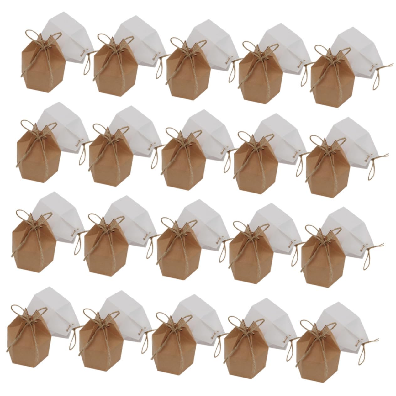 minkissy 20pcs European Style Candy Storage Boxes Kraft Boxes for Weddings Parties Multi-purpose Wrapping Pouches for Presenting Candies Treats