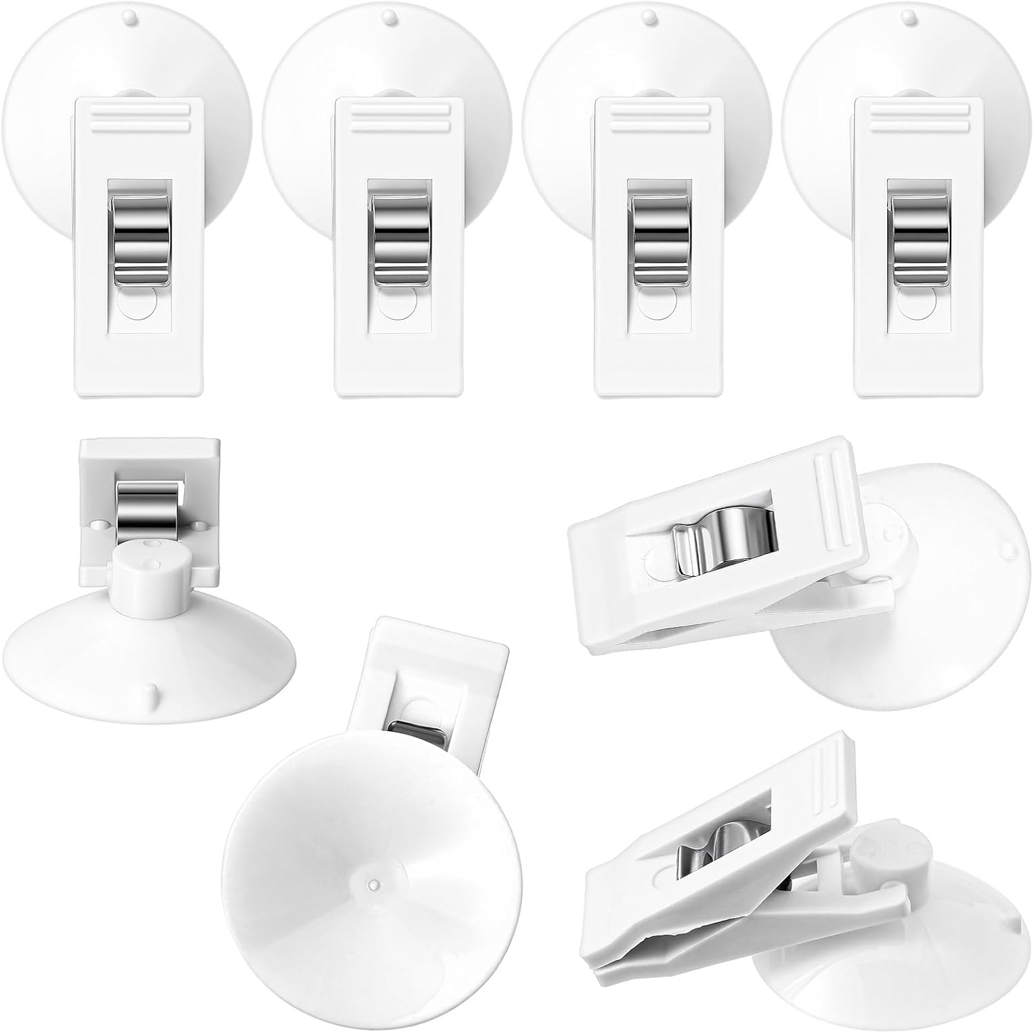 Amazon.com: 8Pcs Suction Cup Clips, Multi-Purpose Shower Curtain Clips ...
