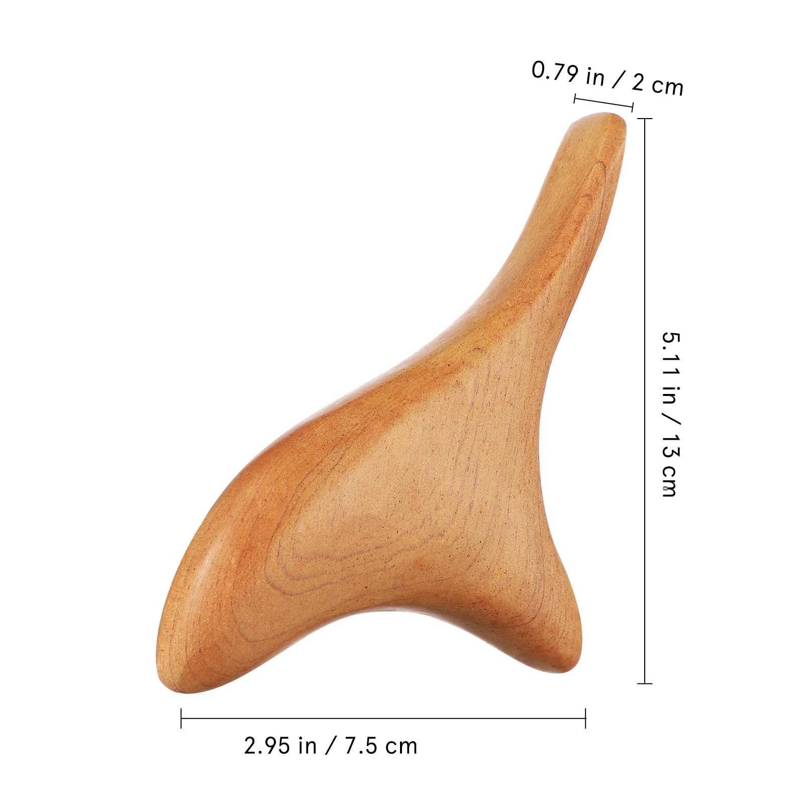 ABOOFAN Outil de Massage Thaïlandais en Bois Jaune pour Pied et Taille, Planche Triangulaire Compacte et Élégante, Fonction Multi-usage de Grattage pour Massage Relaxant