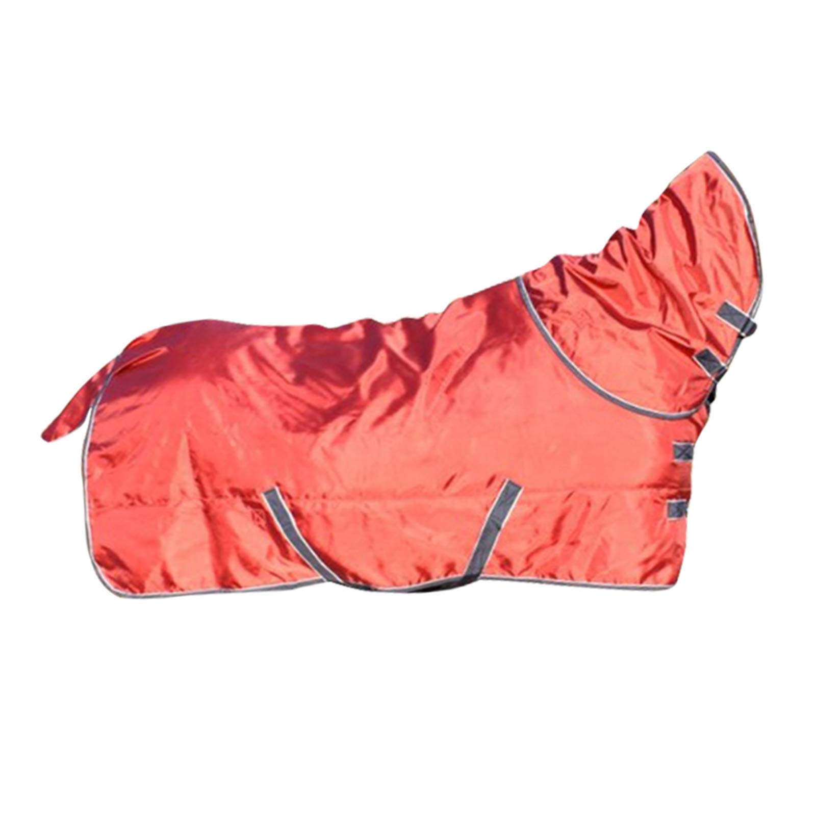 Coperta invernale per cavalli, impermeabile, per esterni, morbida, invernale, con cavallo (rosso, 140 cm)