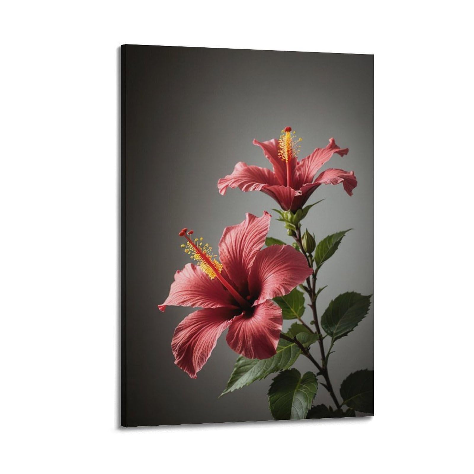 Poster fleurs d'hibiscus ZHOUKEG pour raviver un mur blanc vide - 6