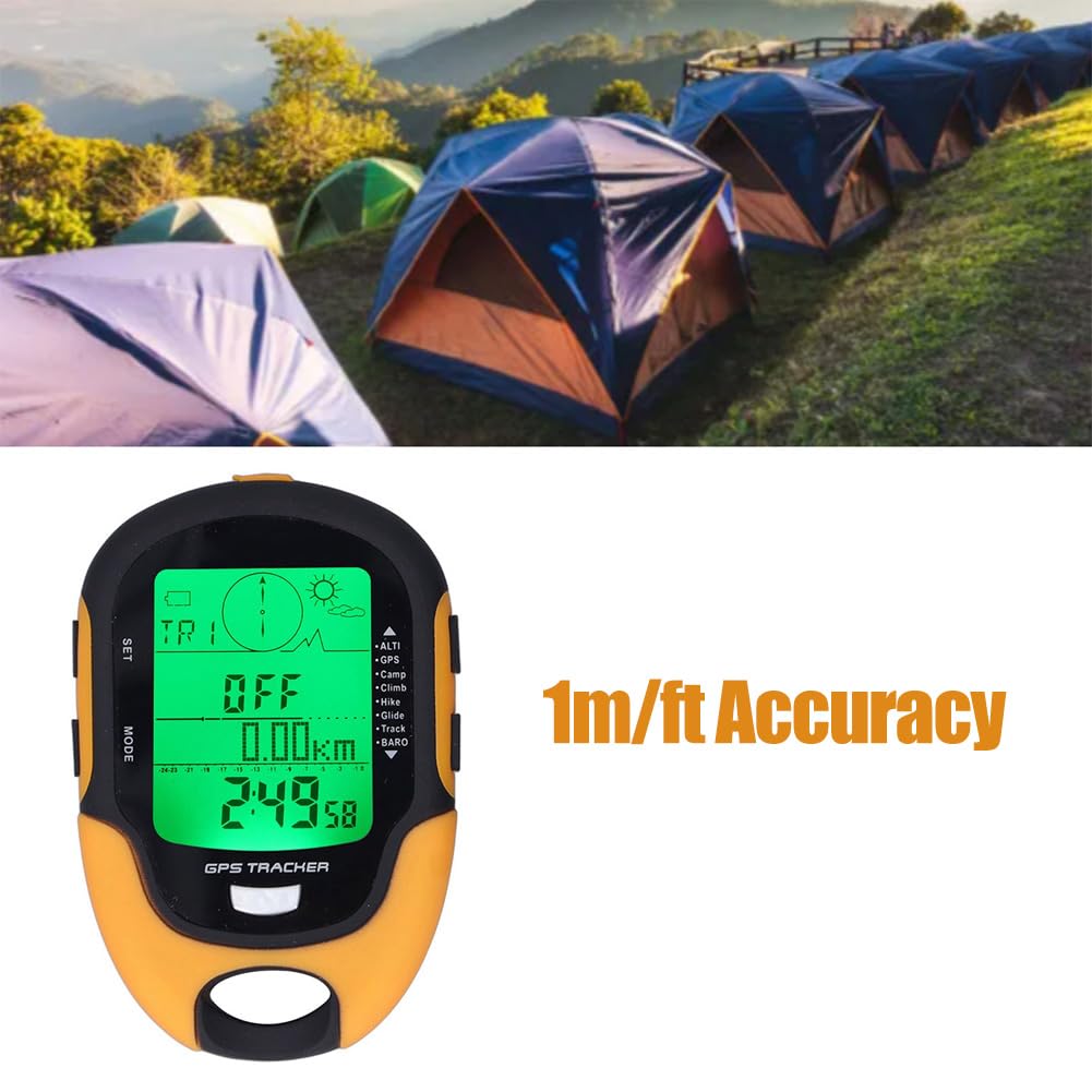 Medidor GPS Multifunción para Camping con Altímetro Barómetro Brújula Termómetro y Higrómetro Sensor Impermeable IPX4 Precisión Alta