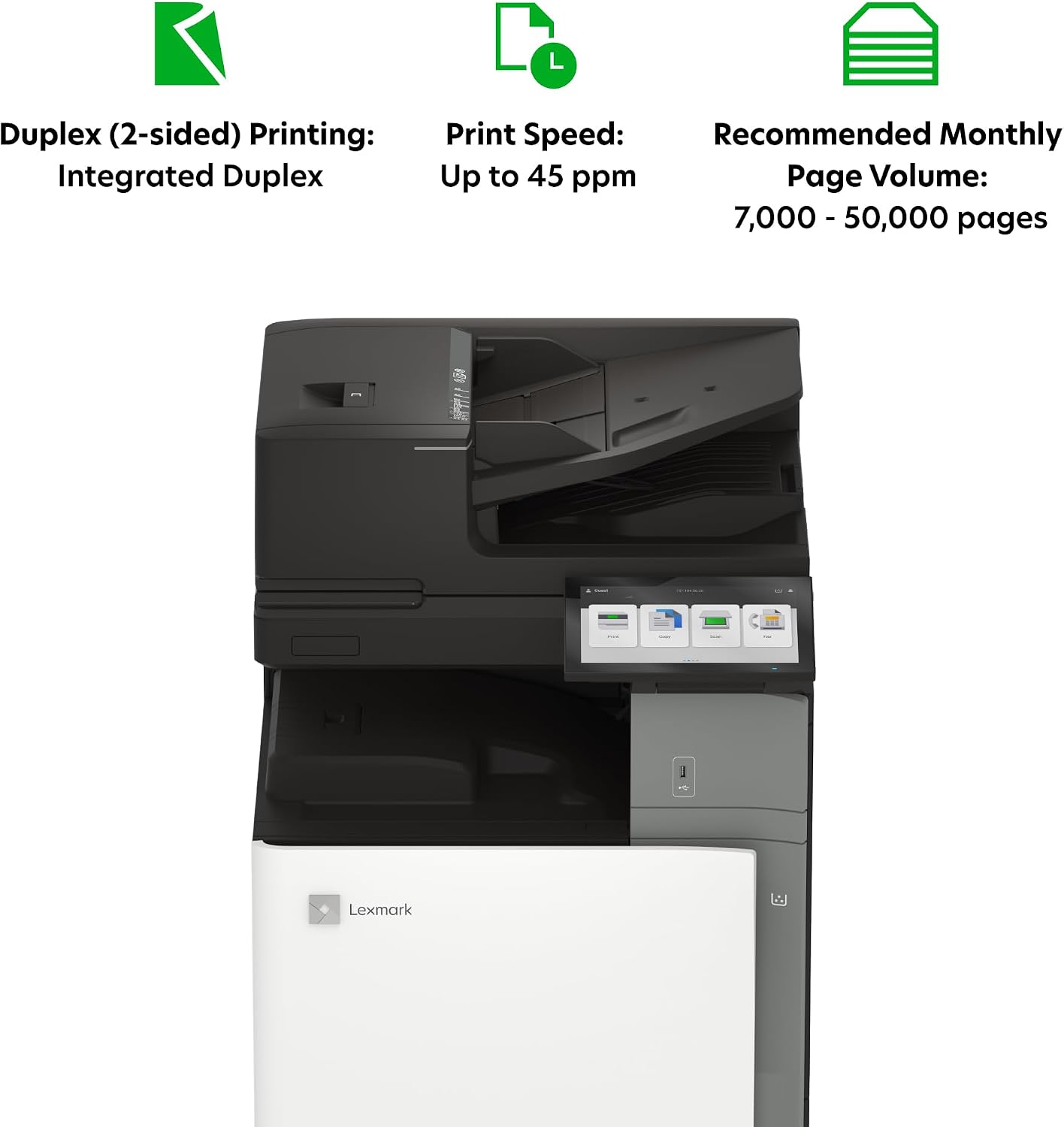 Lexmark CX962tse Color A3 Multifunction Printer, You get reassuring Versatility, Exceptional Sustainability, and Surprising Simplicity from Such Sophisticated Technology (20L8500)