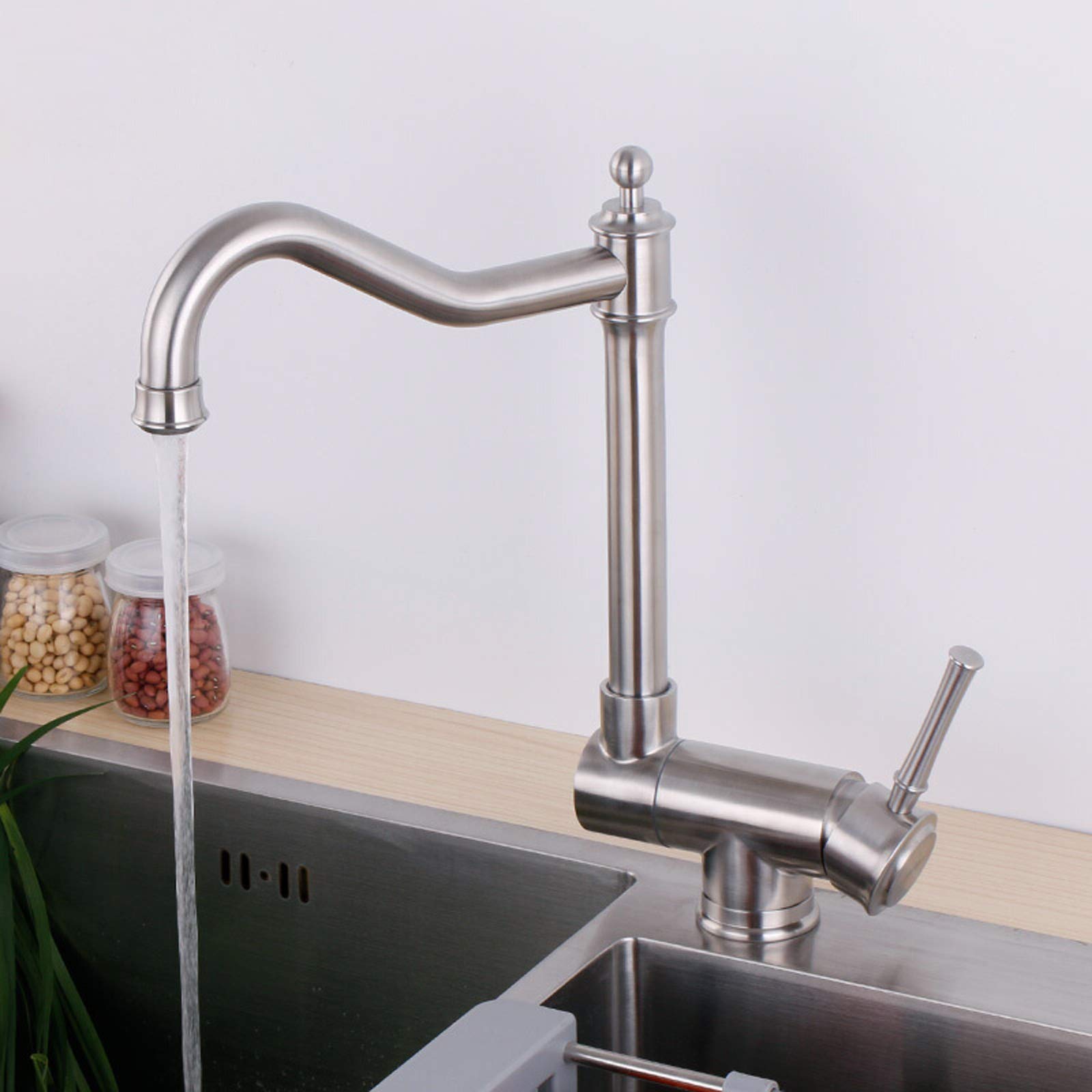 Robinet de cuisine pliable mitigeur eau chaude froide et robinet évier lavabo salle de bain